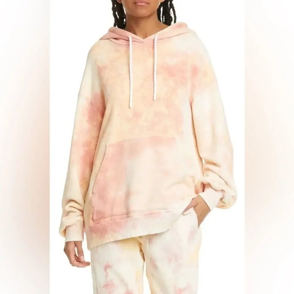 *SET* Cotton Citizen Dahlia Tie Dye Pink Cream Hoodie & Pants Matching Set M